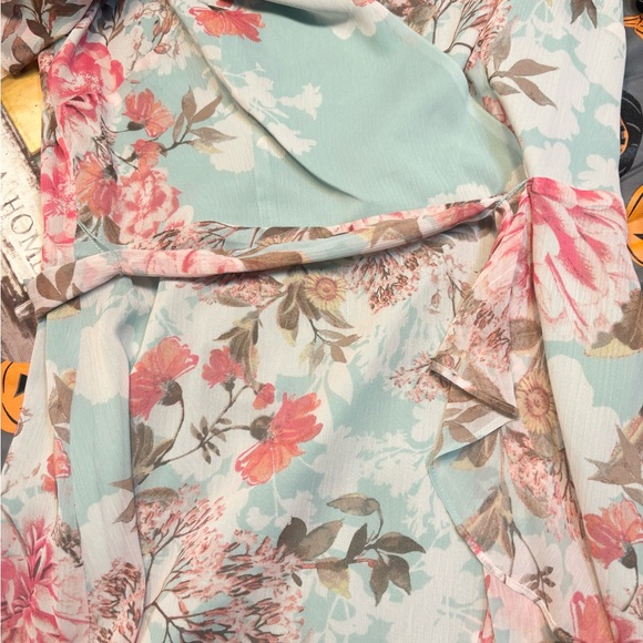 - Eliza J Romantic Floral Wrap maxi dress size 8 - Picture 11 of 11